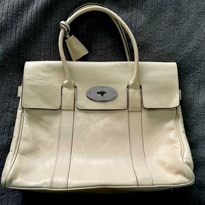 Mulberry Bayswater Cream Leather Tote Handbag